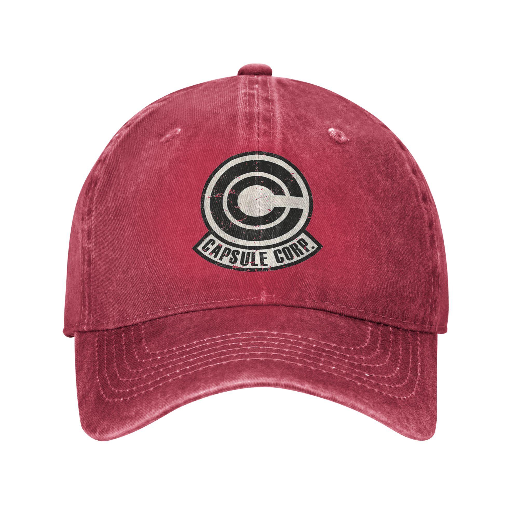Fashion Capsule Corp Logo Baseball Caps Unisex Women Distressed Washed Sun Cap  Outdoor Summer  Gift Hats Cap One Size