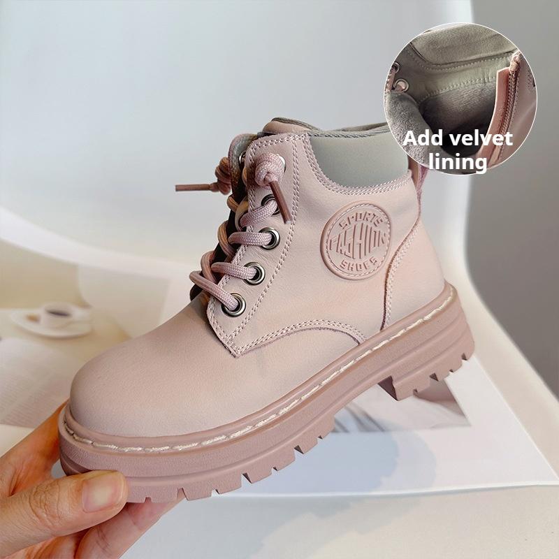 

Children s Genuine Leather Yellow Boots Lightweight Desert Boots Boys Stylish Boots Girls Warm Cotton Boots 37