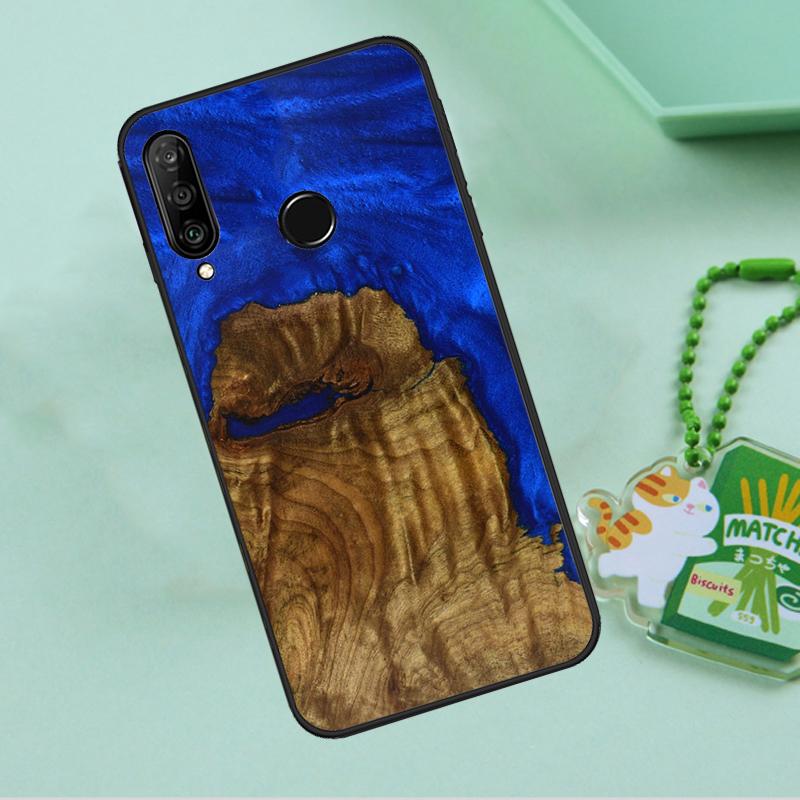 Resin Wood For Huawei Nova 12s 12i 11i 7i 8i 9 10 SE Y91 Y90 Y60 Y70 Y72 Y61 P60 Pro P30 P40 Lite Case