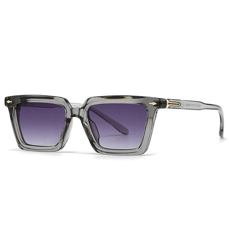 SHAUNA Ins Popular Fashion Cat Eye Sunglasses Women Gradient Shades UV400 Retro Rivets Decoration Green Sun Glasses