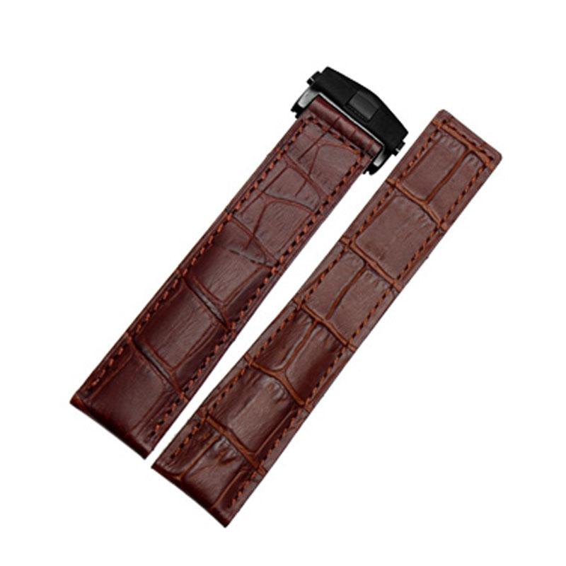 Genuine Leather Bracelet 19mm 20mm 22m for Tag Heuer Watchband Men Wristwatches Band Accessories Fold Buckle Leather Watch Strap
