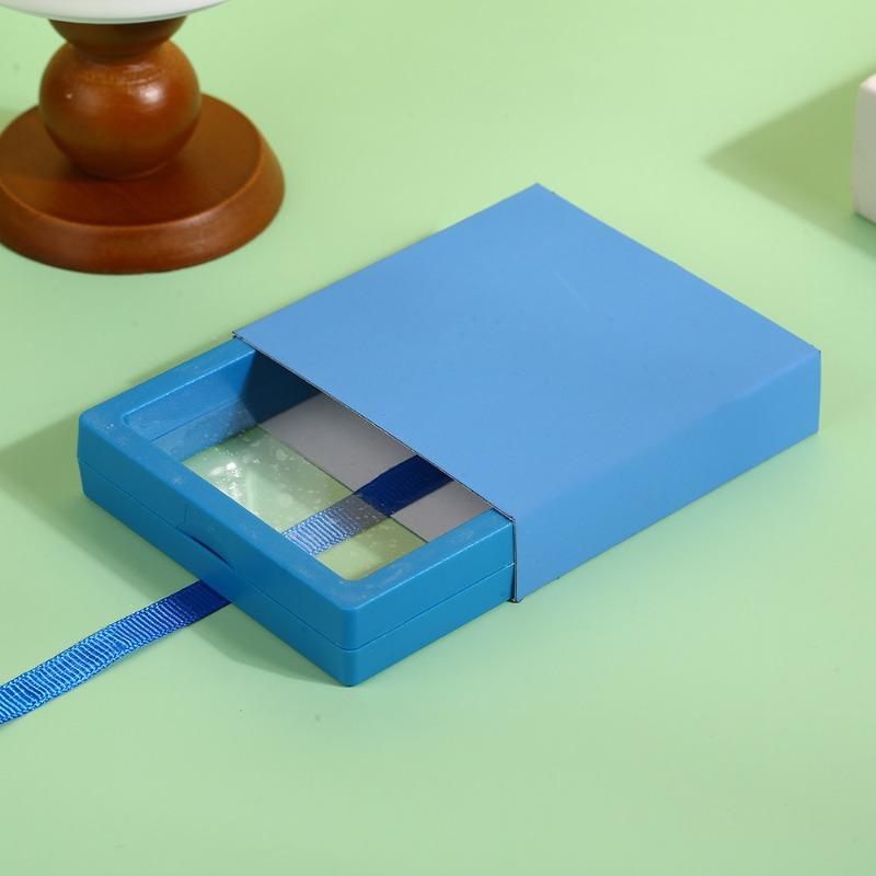Necklace Ring Earing Bracelet StorageOrganizer Display Stand Solid Color Paper Gift Boxes Macaron Colored Packaging Gift Box PE Film Suspension Box