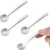 Tiny Spoons for Spices, 4 Pcs 3.3 Inch Stainless Steel Spice Spoon, Mini Spoons for Spice Jars, Easy To Clean & Hold for Sugar, Salt, and Honey,