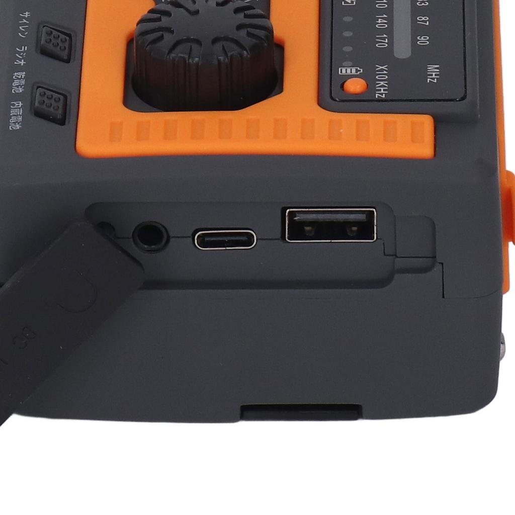 Solar Hand Powered Radio Emergency  r LED Flashlight IPX3 Waterproof Radio with Hand Crank 5000mah Battery