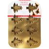 Les Trésors De Lily [Q4397] - Gold 'Fir Trees' Silicone Mold - 26x17x3 Cm (8 Fir Trees)