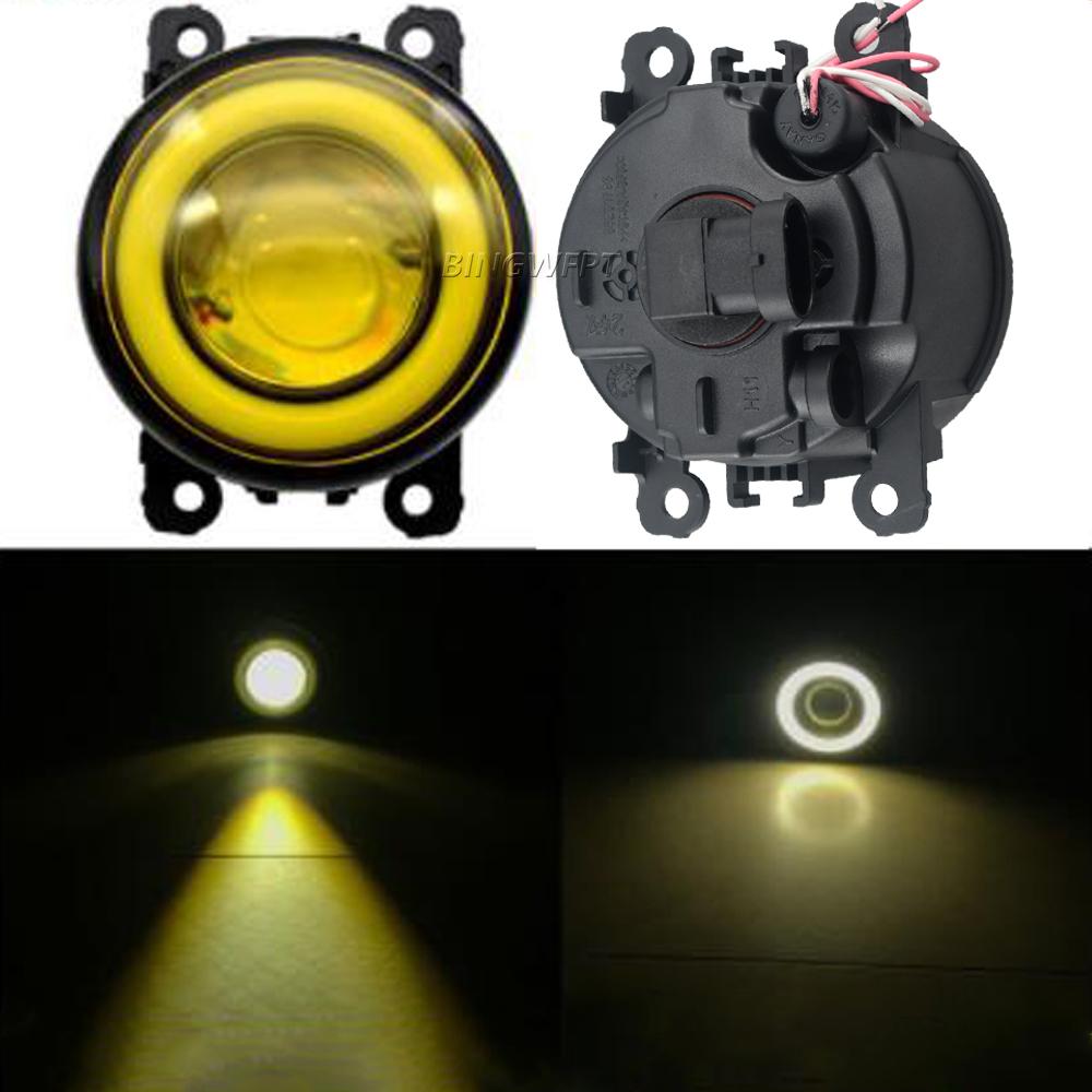 HIGH QUALITY Angel Eye DRL for Suzuki Jimny JB64 JB74 2018 2019 2020-2024 LED Fog Lights Fog Lamp Daytime Running Lights H11 12V Angel eye-Yellow