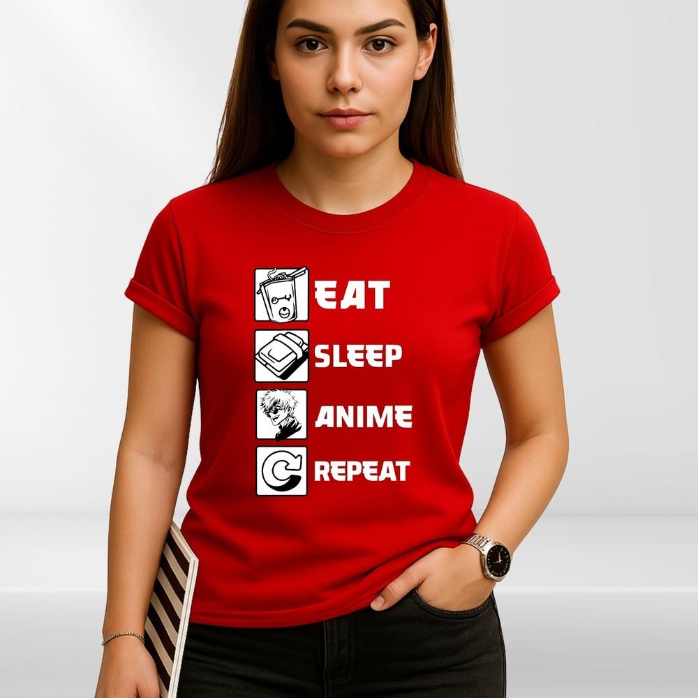 Eat Sleep Anime Repeat Tshirt Funny Anime Shirt for Unisex Unisex Anime Unisexga S