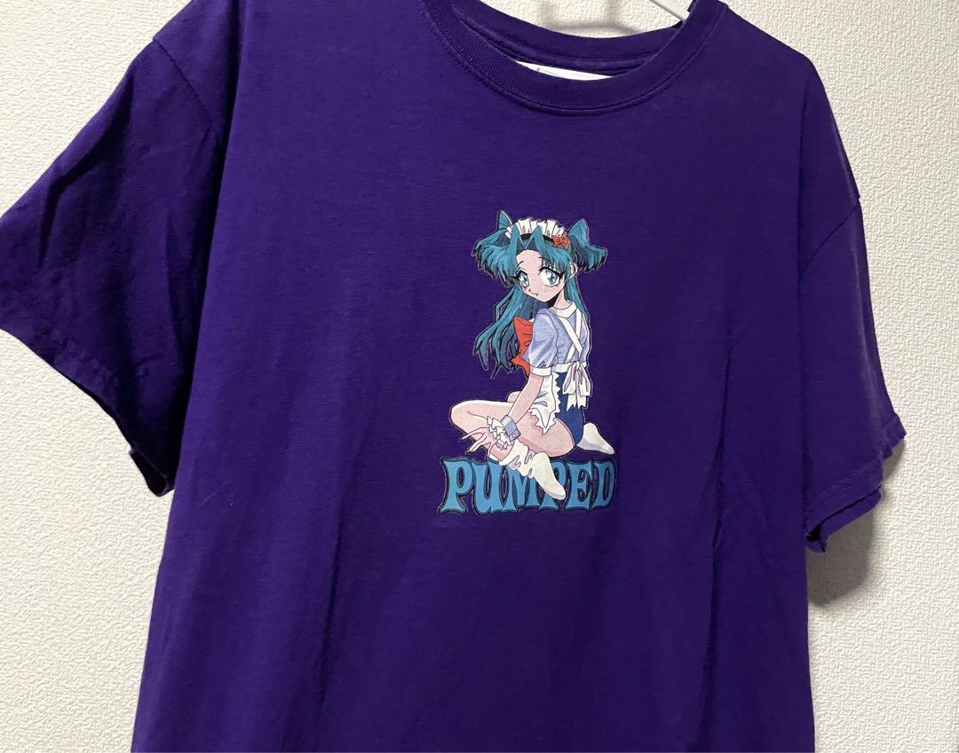 

[Б/У] Футболка аниме PUMPED, фиолетовая, размер L