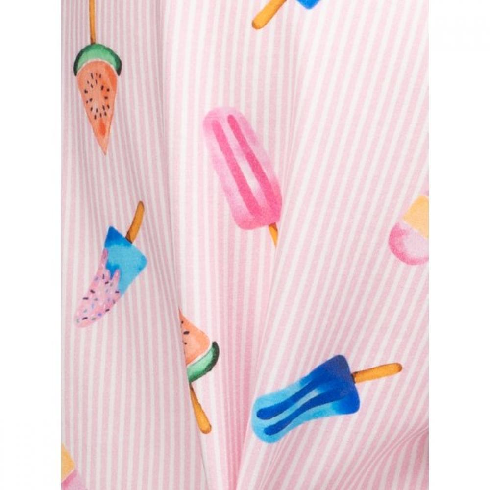 Barbara Cotton Ice Cream Print 3 4 Pants Gwp1025h