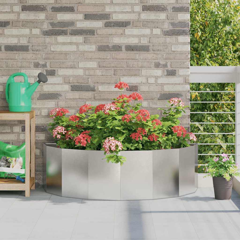 Plant Pot Silver 120 X 60 X 35 Cm Stainless Steel