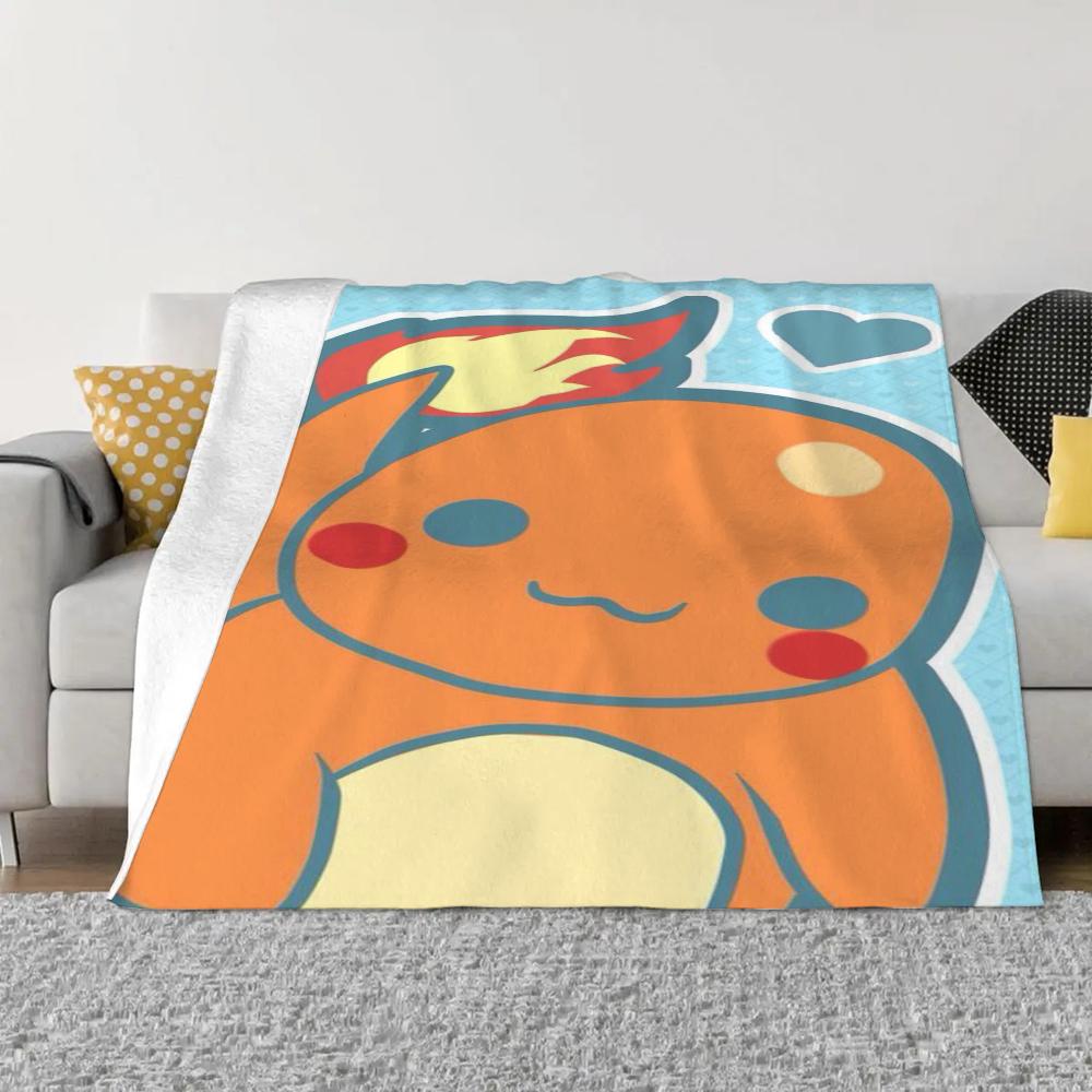 

Pokemones Thick Blankets for Winter Blanket King Size Home Interior Knitted Plaid Microfiber Bedding Bed Throw Beach Towel Knee 30x40in