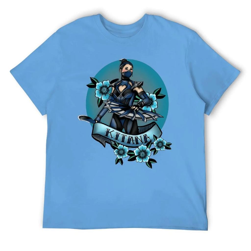 Kitana Mortal Kombat Old School Tattoo St T-shirt Harajuku Movement Top Tee Unique Leisure Humor Graphic USA Size