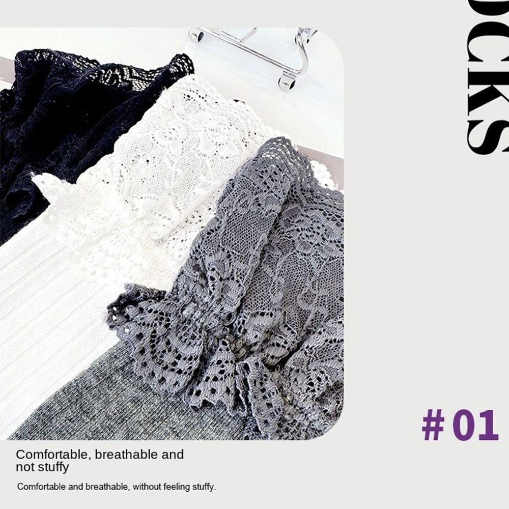 Cotton Lace Boot Thigh Sock Japanese Style JK Calf Socks Fashion Over Knee Stockings  Summer