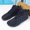 Men's Winter Waterproof Non-Slip Mid-Tube Snow Boots with Thick Velvet Lining