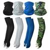 Ice Silk Face Cover Set Summer Sun Protection Anti-UV Quick-drying Breathable Fishing Mask Sleeves For Outdoor Fishing Cycling