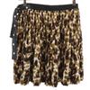 LOUIS VUITTON French Silk Leopard Pattern Mini length Pleated skirt Women Used