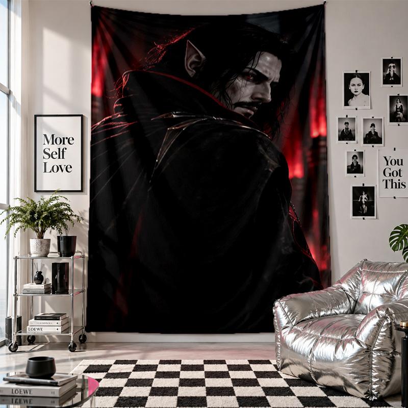 Wall TapestryDracula Art Hanging Cloth Decorative Background Cover for Room Decoration