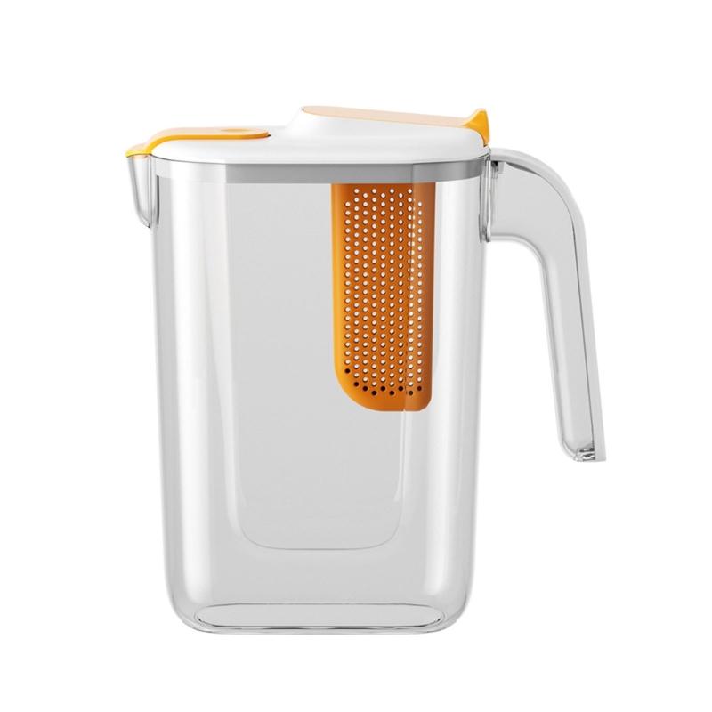 Convenient Water Kettle with Filter Cold Kettles Large Capacity Fruit Teapots Bucket Plastic Material Suitable for Travel