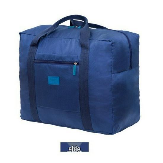 Portable Large-Capacity Travel Trolley Bag with Organizer Sleeve