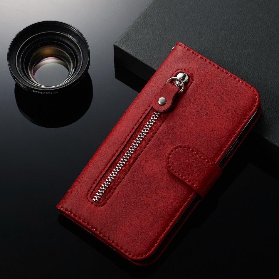 Business Zipper Wallet Case For Samsung Galaxy A02 M02 A02S A12 A22 A32 A42 A52 A72 A82 4G 5G S20 Plus S21 Fe Note 20 Ultra D27H