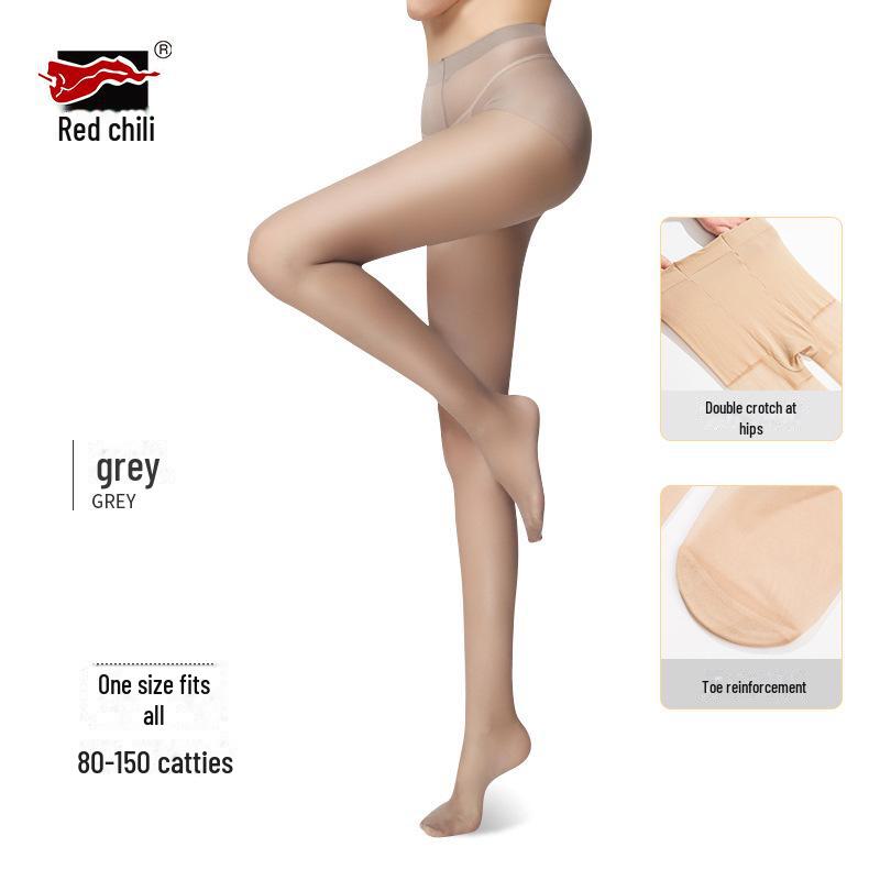 

Summer Thin Nude Red Pepper Stockings: Anti-Snag, Durable, Wide T-Crotch, Sexy Nightclub Pantyhose for Women One size (80-150 jin)