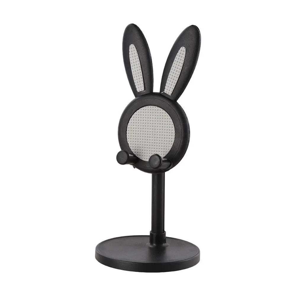 

Подставка для мобильного телефона в виде милого кролика, настольная, может подниматься и регулироваться. Аксессуары для настольных телефонов. Подставка для телефона. Ручка для телефона. чёрный