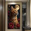 Moon Cat Flower Large Size Diamond Painting Diy Full Square Round Drill Rhinestone Embroidery Animals Mosaic Cross Stitch Kits Wall Decor