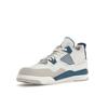 Air Jordan 4 Retro PS Military Blue 2024 Kids Sneakers White Off-White Neutral-Grey BQ7669-141