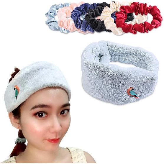 Headbands Knot Turban Headband Hair Band Elastic Plain Fashion Hair Accessories, Satin Hair Ties for Breakage Prevention (1 Hair Wraps and 6