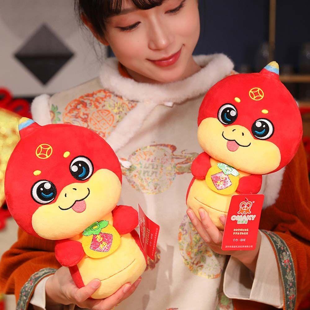 Cute Zodiac Blessing Snake Doll Soft Lucky Snake Doll Plushies  Company Annual Meeting