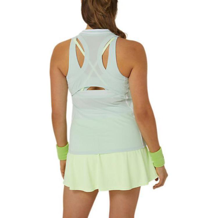 Asics Match Actibreeze Tank Logo Print Sleeveless Top Women Tops Light-Blue 2042A291-409