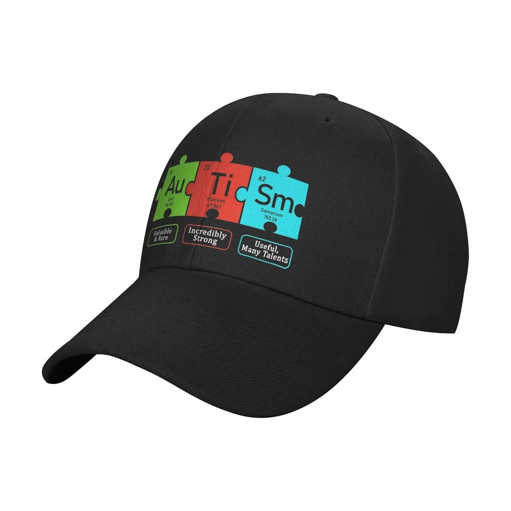 Spring Autism Awareness Periodic Table Baseball Cap Outdoor Gym yk Funny Sun Hip Hop Hats Unisex Women Breathable Baseball Caps