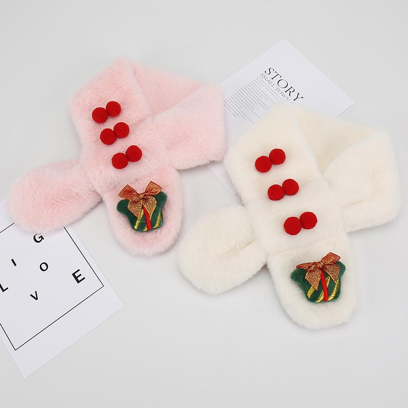 Children's Cute Plush Scarf - Warm Neck Warmer for Boys & Girls, Perfect Holiday Gift