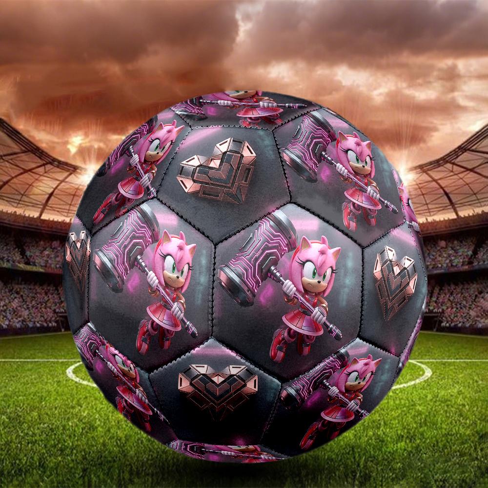 1pc Sonic the Hedgehog Football Soccer Ball Size 5 Indoor Soccer Ball Fashion Colorful Backyard Game -Great For Sports Fans Gift HE44