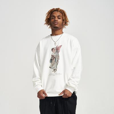 Frühlings Langarmshirt Personalisiertes Musterdruck Lässiger Herrenpullover Lockeres Partner-Outfit