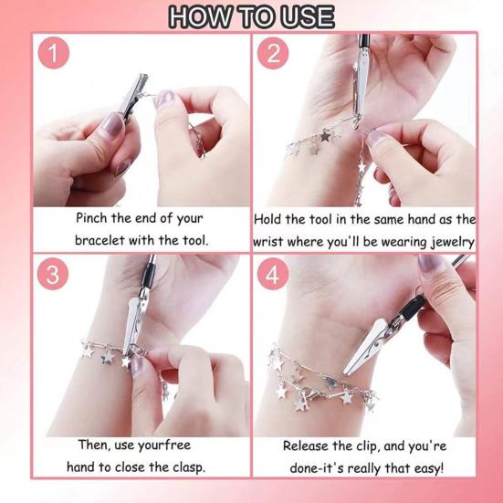 3 Bracelet Chain Fastener Helper Clip Pcs Bracelet Necklaces Assistance Tool