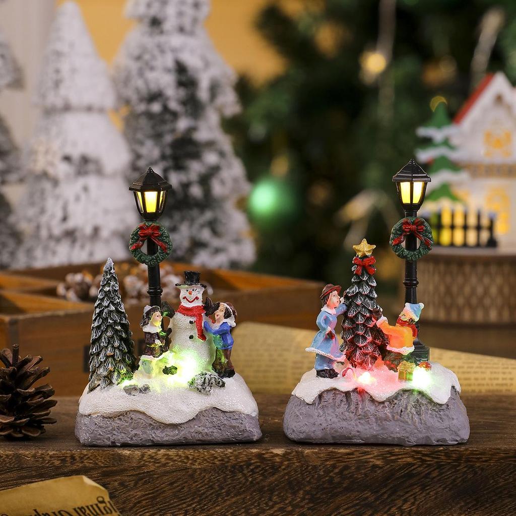 Harz Weihnachts-Minihaus Nachtlicht-Ornament - Kindergeschenk