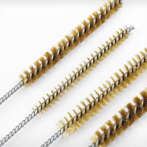 5-Piece Metal Brush Set for Brass Tube Wood Stoves, Polishing Brushes, Paint Removal, Cleaning, and Pipe/Tube Cylinder Bore Cleaning Tools