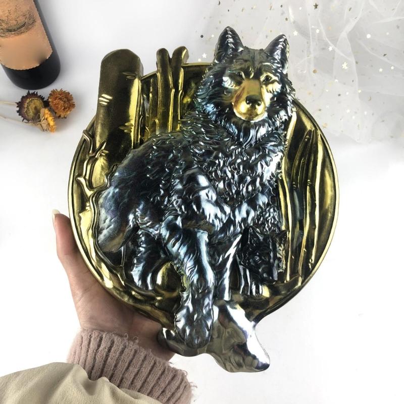 Wolf Relief Wall Decor Mold Jewelry Casting Mold Silicone Charm Mold Diy Crafts Mold Pendant Craft Supplies for Women