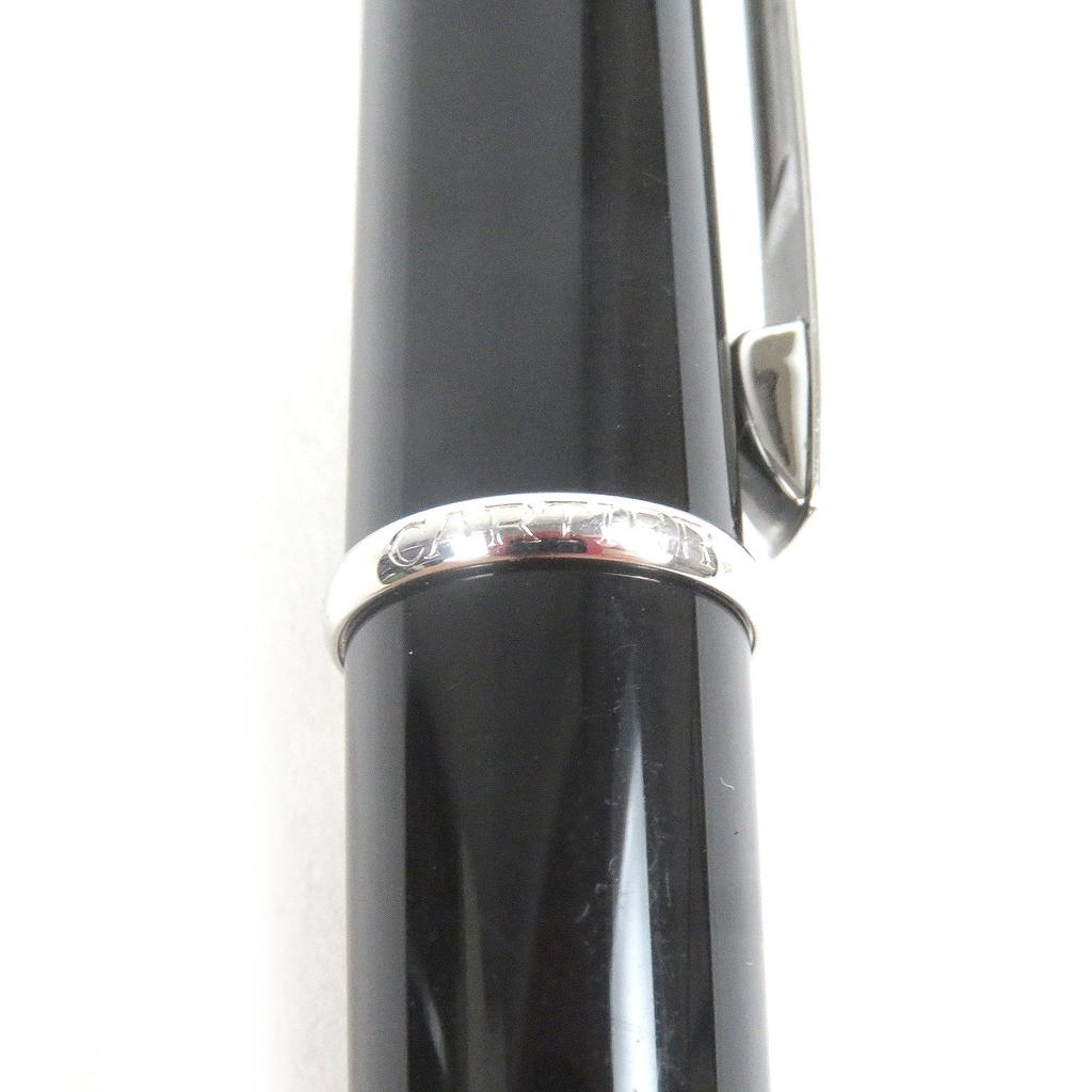 Very Good Cartier Ballpoint Pen Diaboro De Cartier Silver Black Blue Gemstone Mens Used