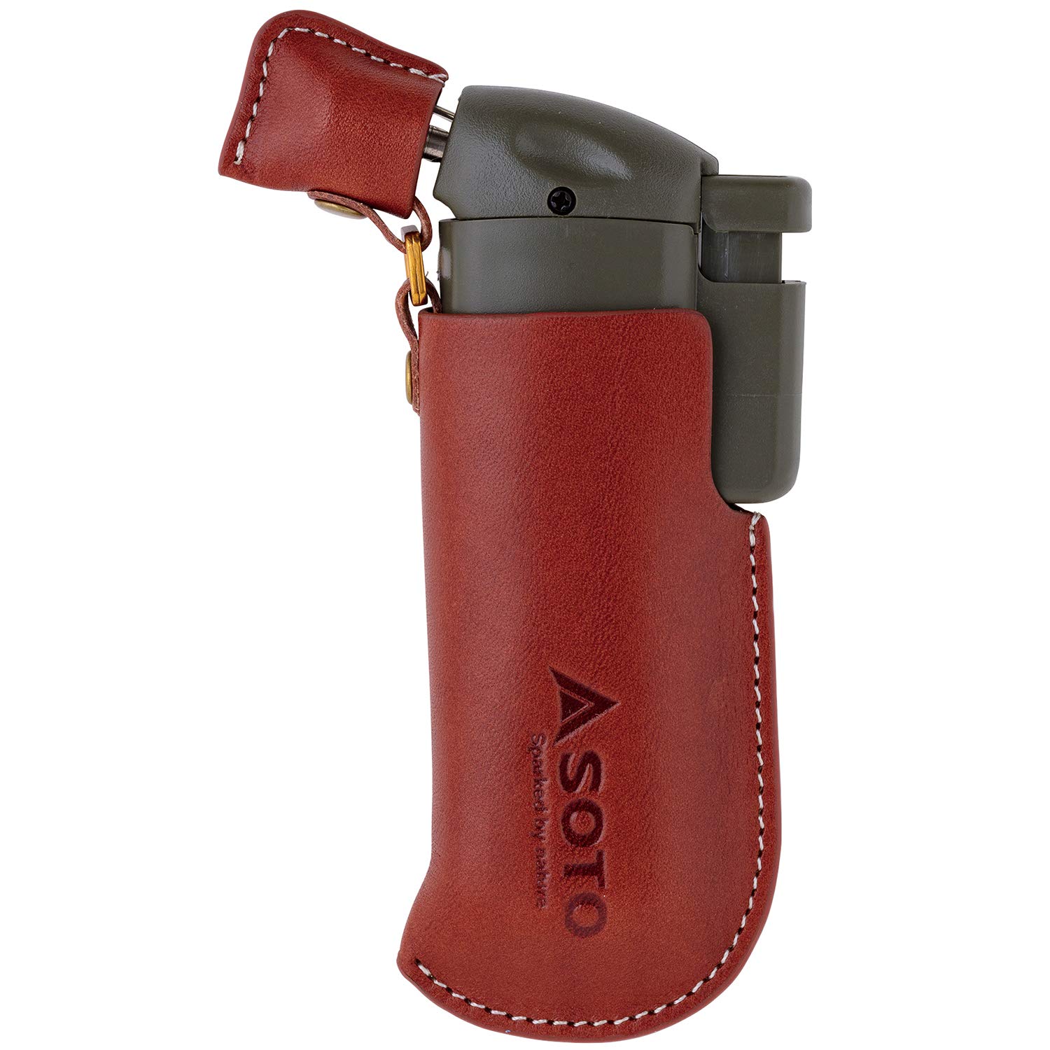 

SOTO Pocket Torch Army Green Leather Case Set PT-14AGCSS