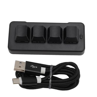 4 Key Keypad Mechanical Gaming Keyboard Wired USB Programmable Macro Keypad with RGB Dynamic