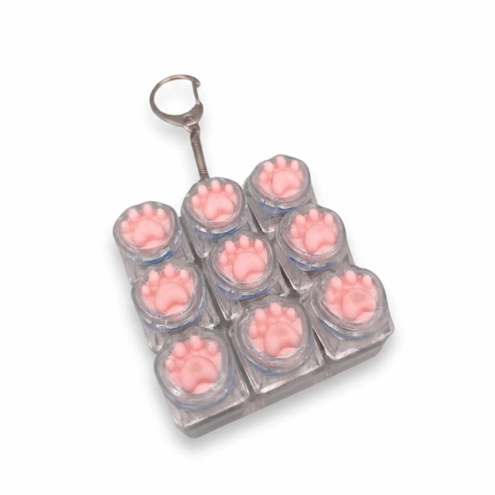 Luminated Button Cat Mechanical Keyboard Keyring Cat Paw Button Keycap Keychain  Boys