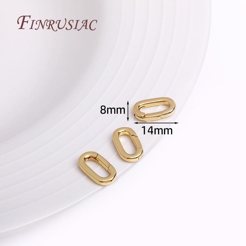 

18K Gold Plated Oval/Heart Carabiner Spring Clasps Push in Gate Lock Jewelry Clasp For DIY Handmade Jewelry Making Accessories 1 Piece