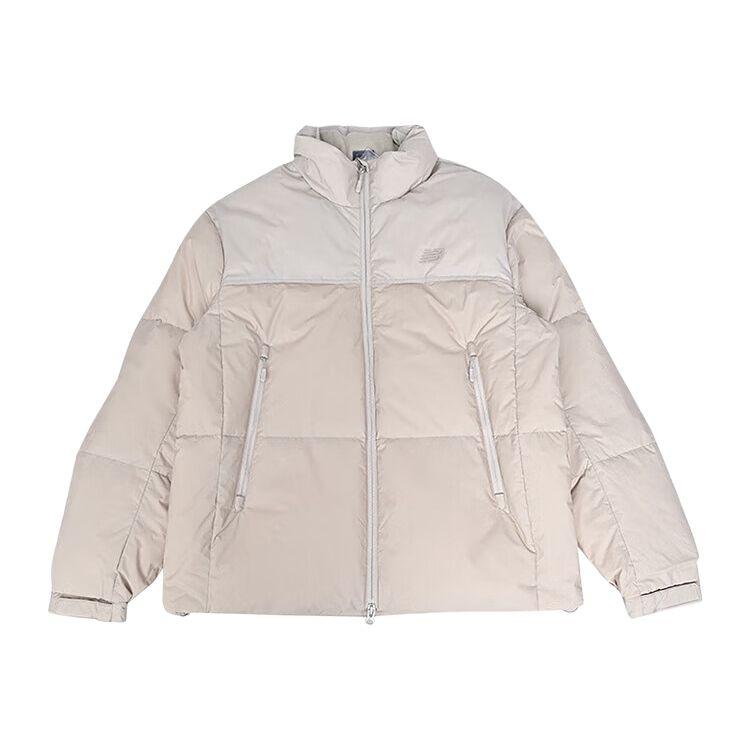 New Balance Down Jackets Unisex BEI Stand Collar Moderate NPF41471-BEI XL