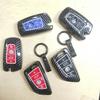BMW Key Case: 530LI, 7 Series, X1, 2 Series, X5 Carbon Fiber Shell with Buckle - Carbon Texture