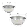 Set of 2 Stainless Steel Mixing Bowls 20.5 and 25 Cm Fackelmann Basic Ref. 9983550
