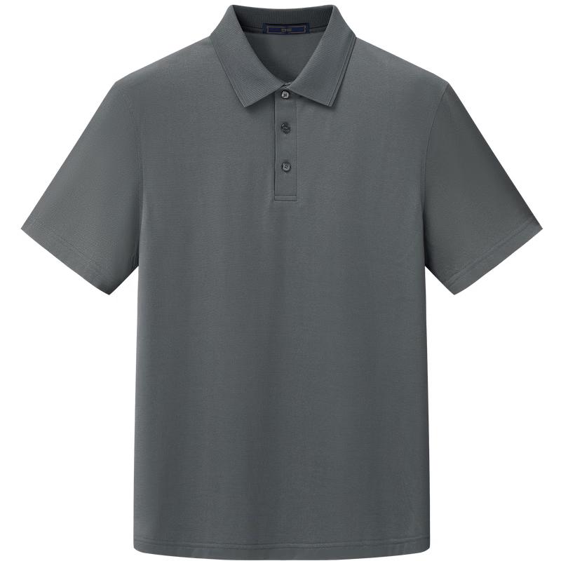 EMZ Ordos Men's Mulberry Silk Blend Polo Shirt