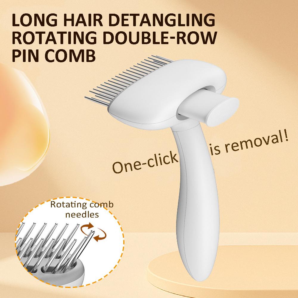 Stainless Steel Pet Hair Remover Brush Magical Dog Comb For Long Hair Cat Grooming Dematting Tool белый