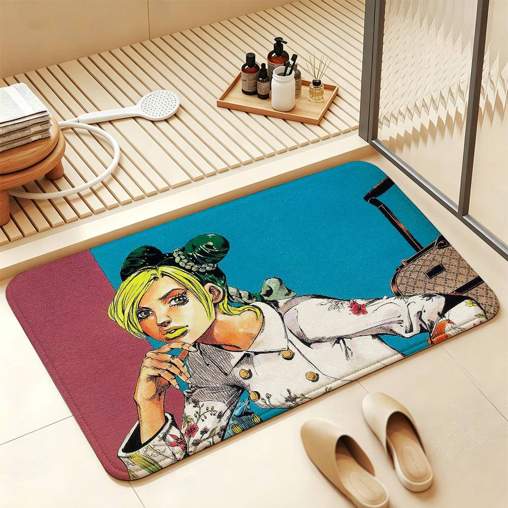 Jojo J-Jolyne Cujoh Anti‑Slip Floor Mat Short Plush Rug mat Soft Comfortable Machine Washable Home Decor
